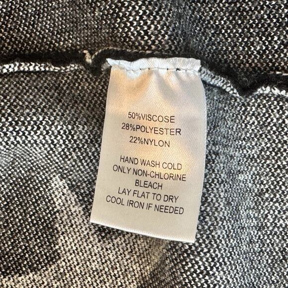 Calligraphie Women’s Black & White Star Longline Open Hooded Cardigan Size S - Picture 10 of 10